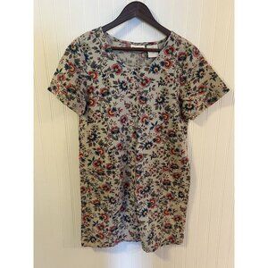 Erica & Co Linen Blend Floral Shift Dress Casual, Travel, Summer Party